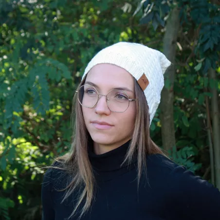 Bonnet couleur écru fabriqué en France