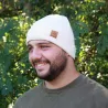 Bonnet couleur beige avec ou sans revers fabriqué en France