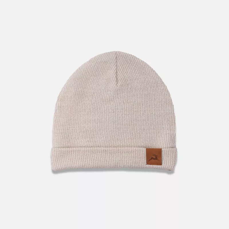 Bonnet couleur beige avec ou sans revers fabriqué en France