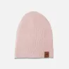 Bonnet couleur rose poudré avec ou sans revers fabriqué en France