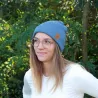 Bonnet couleur bleu indigo avec et sans revers fabriqué en France