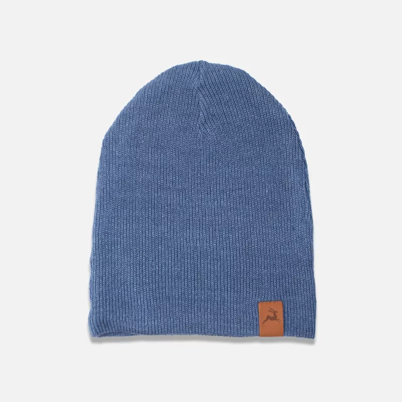 Bonnet couleur bleu indigo avec et sans revers fabriqué en France