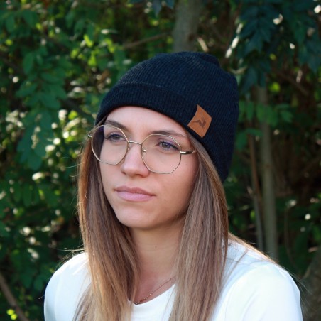 Bonnet couleur gris anthracite avec ou sans revers fabriqué en France