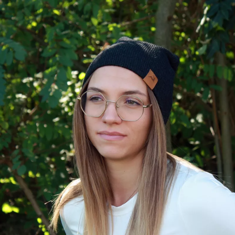 Bonnet couleur gris anthracite avec ou sans revers fabriqué en France