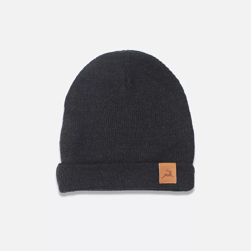 Bonnet couleur gris anthracite avec ou sans revers fabriqué en France