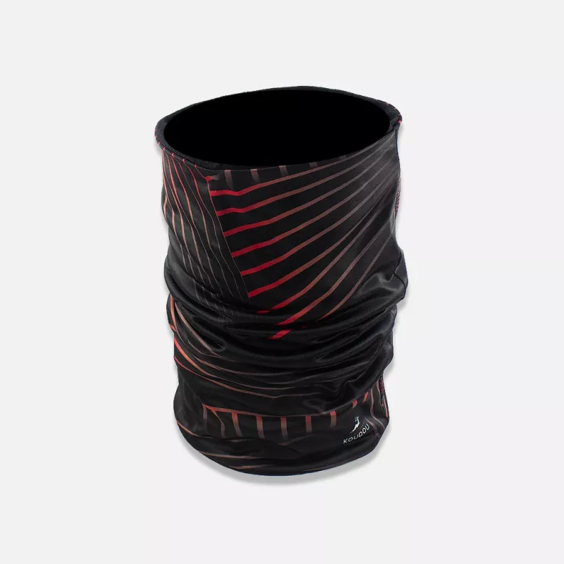 Tour de cou technique graphic noir et rouge