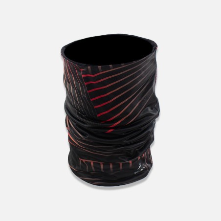 Tour de cou technique graphic noir et rouge