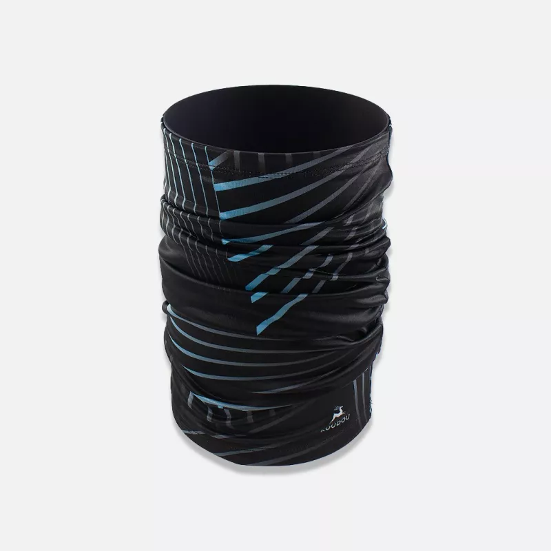 Tour de cou technique graphic noir et bleu