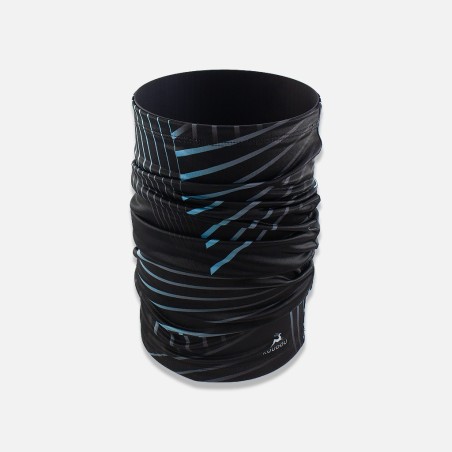 Tour de cou technique graphic noir et bleu