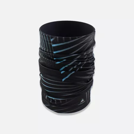 Tour de cou technique graphic noir et bleu