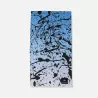 Tour de cou technique décor peinture noir sur fond bleu dégradé