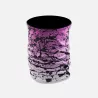 Tour de cou technique grand froid décor peinture noir sur fond fushia dégradé