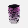 Tour de cou technique décor peinture noir sur fond fushia dégradé