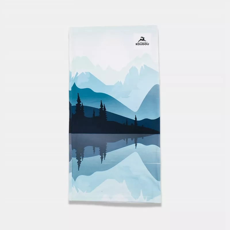 Tour de cou technique motif montagne effet miroir