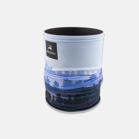 Tour de cou technique motif foret bleue