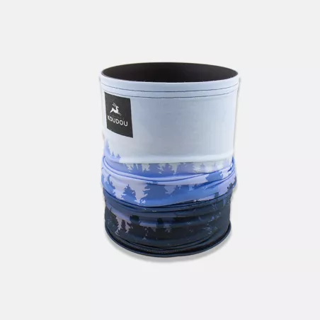 Tour de cou technique motif foret bleue