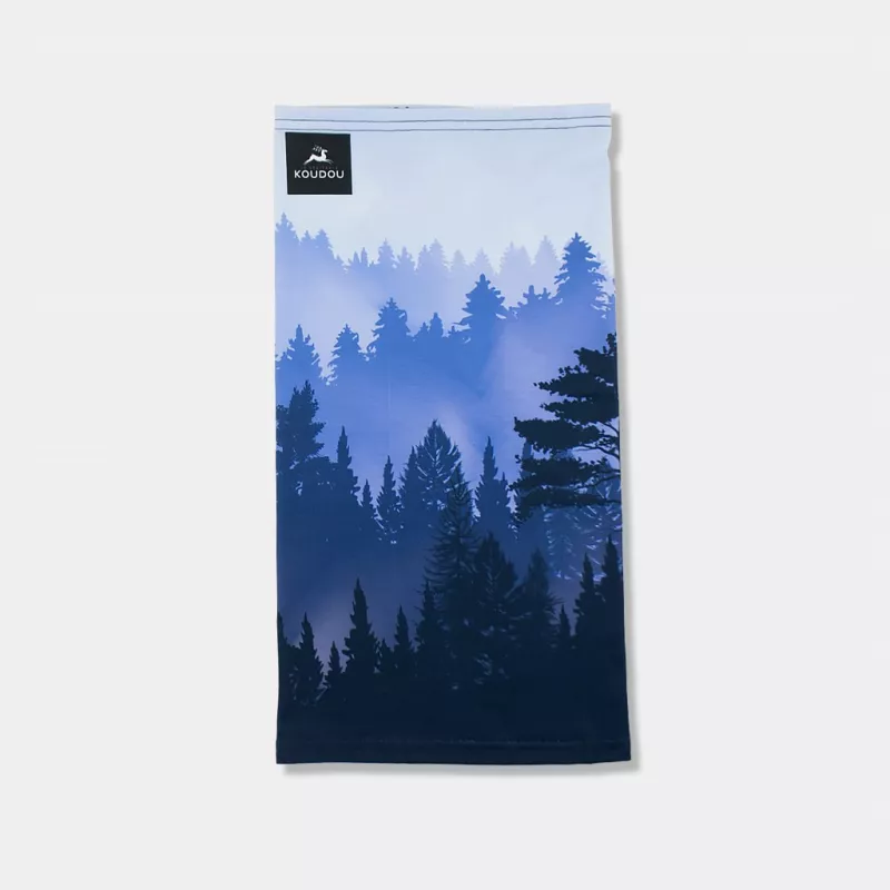 Tour de cou technique motif foret bleue