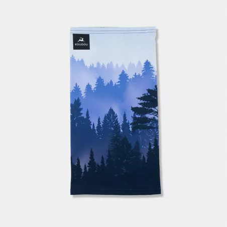 Tour de cou technique motif foret bleue