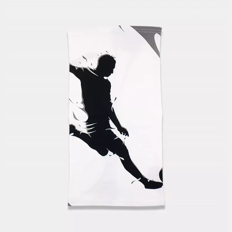 Tour de cou technique motif foot gris et noir