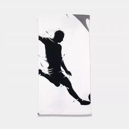 Tour de cou technique motif foot gris et noir