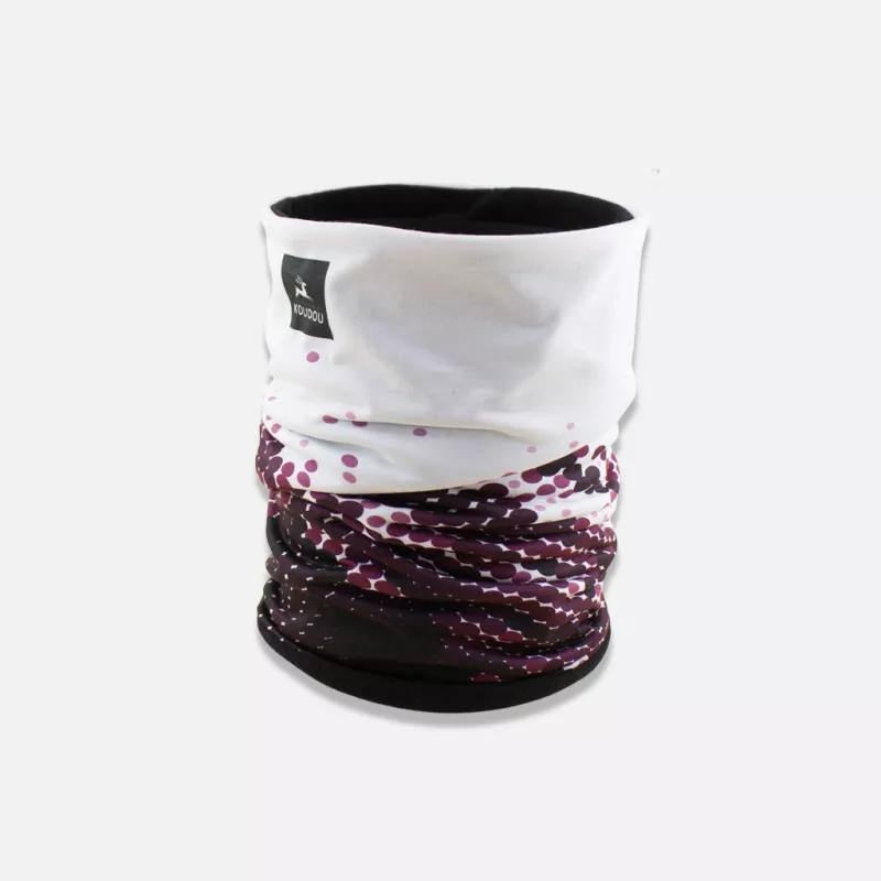Tour de cou technique grand froid bulles violettes