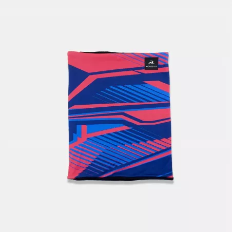 Tour de cou technique grand froid design bleu et rose