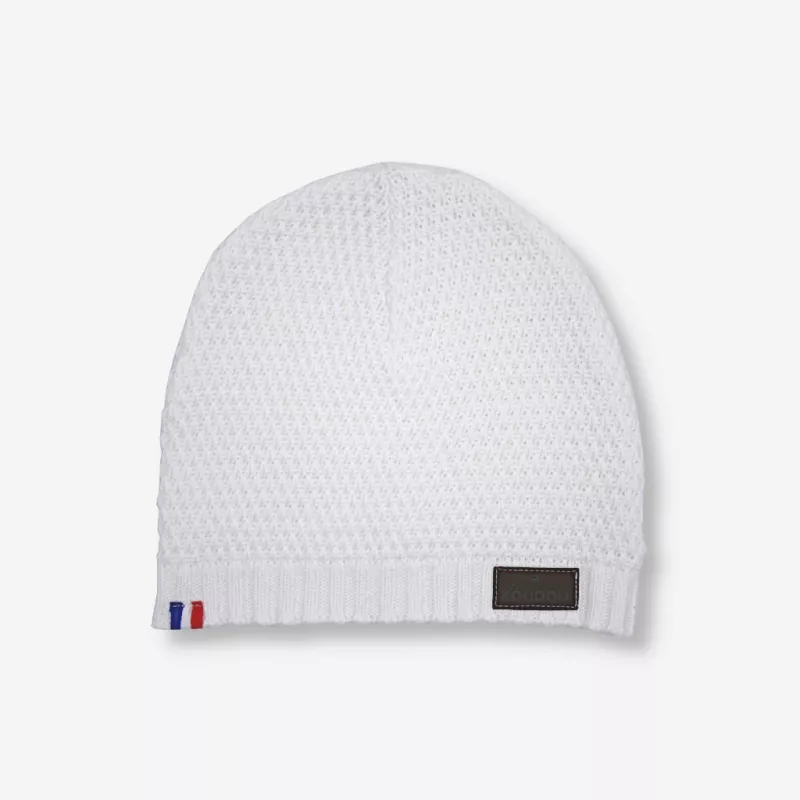 Bonnet blanc sans revers fabriqué en France