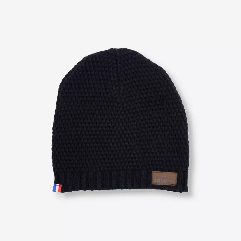 Bonnet noir sans revers fabriqué en France