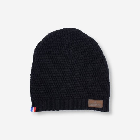 Bonnet noir sans revers fabriqué en France