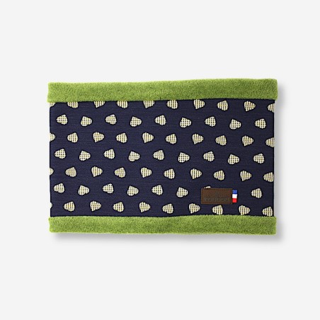 Tootsie Snood enfant jean bleu marine avec motifs coeur jaune et blanc