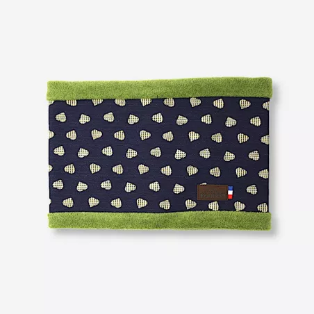 Tootsie Snood enfant jean bleu marine avec motifs coeur jaune et blanc