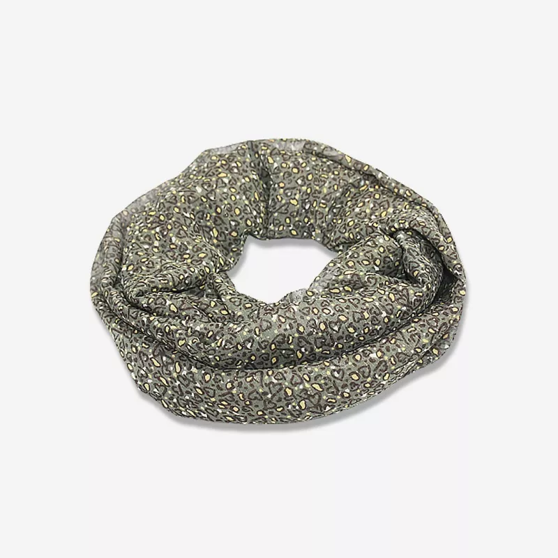 Foulard vrillé imprimé couleur kaki et marron