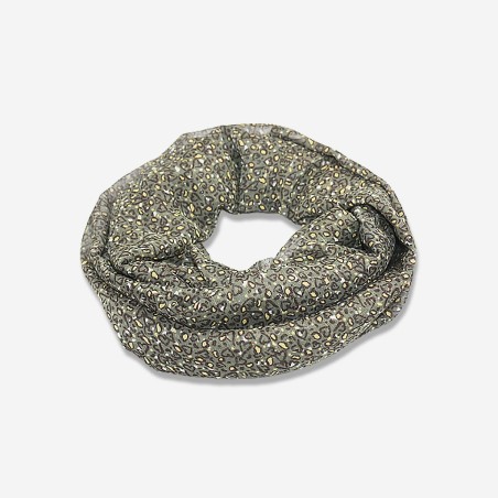 Foulard vrillé imprimé couleur kaki et marron