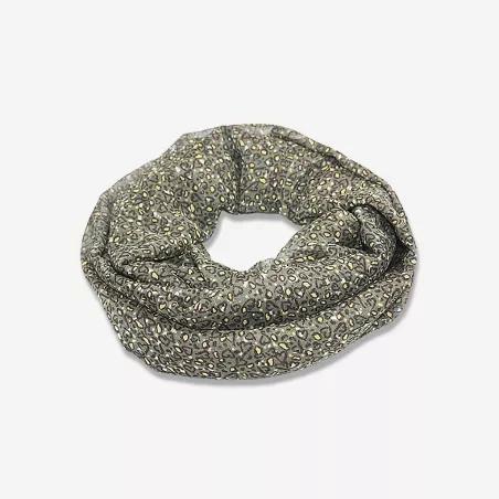 Foulard vrillé imprimé couleur kaki et marron