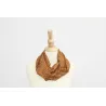 Foulard vrillé jaune et marron pour femme