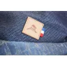Foulard vrillé en tissu couleur bleu et gris